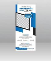 Home Sale roll up banner stand for real estate agency vector