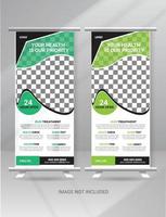 Modern Medical Health care roll up banner template vector