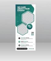 Medical Roll up banner stand healthcare poster banner template vector