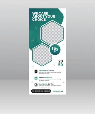 Medical Roll up banner stand healthcare poster banner template
