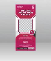 Medical Roll up banner stand healthcare poster banner template vector