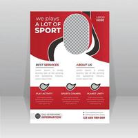 Sports, game competition flyer, poster template vector