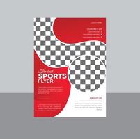 deportes, volante de competencia de juegos, plantilla de póster vector