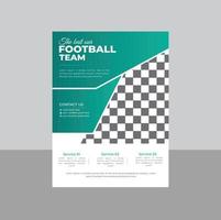 Sports Football Tournament Competition Flyer, Training Poster template vector