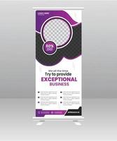 Digital Business Roll up banner and corporate display stand template vector