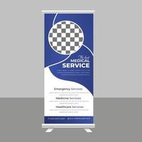 Medical Roll up banner stand healthcare poster banner template vector