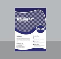 folleto de tecnología digital moderna, diseño de plantilla de póster vector