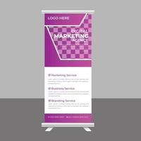 Digital Business Roll up banner and corporate display stand template vector