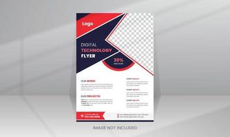 modern Digital technology flyer, poster template design vector