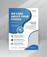 Modern medical Flyer design template and Healthcare Poster vector
