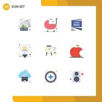 Modern Set of 9 Flat Colors Pictograph of funding crowd funding form business roza Editable Vector Design Elements