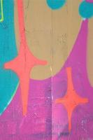 Street art. Abstract background image of a fragment of a colored graffiti painting in fashionable colors photo