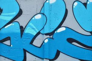 foto detallada del dibujo de graffiti de arte callejero