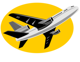 commercial jet plane airliner flying png