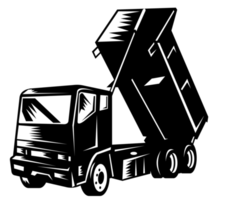 dump truck  Isolated Retro png