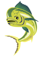 dourado golfinho peixe mahi-mahi saltando png