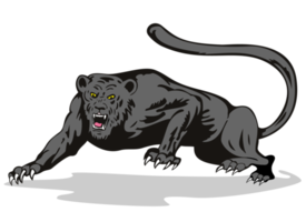 Jaguar schleicht isolierten Hintergrund umher png