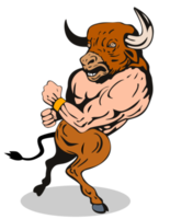 Minotaur Running  Isolated Background png