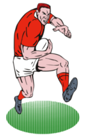 dessin de joueur de rugby en cours d'exécution png
