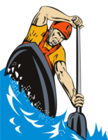 Kajakpaddler isolierter Hintergrund png