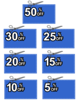 Scissors Cutting Coupon Per Cent Sign png