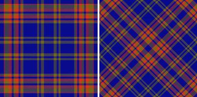 Plaid check fabric. Texture seamless background. Textile vector tartan pattern.