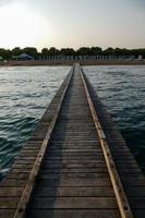 Pier view by the ocean photo