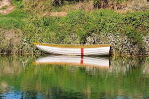 Cute boat on the water photo