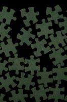 Green puzzle pieces photo