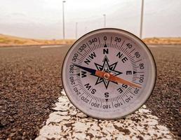 Compass on the ground photo