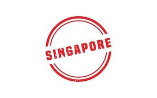 SINGAPORE stamp rubber with grunge style on white background vector