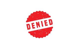 DENIED stamp rubber with grunge style on white background vector