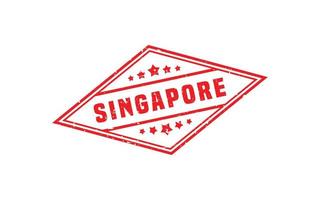 SINGAPORE stamp rubber with grunge style on white background vector