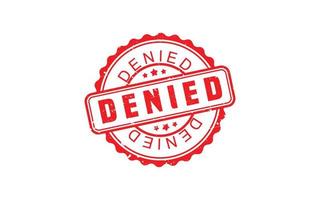 DENIED stamp rubber with grunge style on white background vector