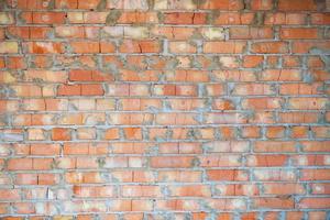 Background of a brick orange wall texture, close-up, place for an inscription. photo