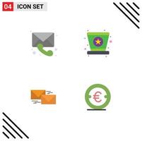 Pack of 4 creative Flat Icons of medical reply message mardi gras business Editable Vector Design Elements