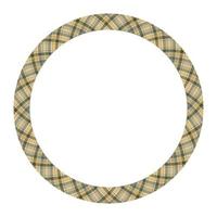 Circle borders and frames vector. Round border pattern geometric vintage frame design. Scottish tartan plaid fabric texture. Template for gift card, collage, scrapbook or photo album and portrait. vector