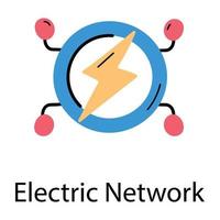 Trendy Electric Network vector