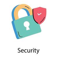 Trendy Security Concepts vector