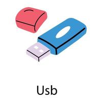 conceptos de usb de moda vector