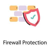 Trendy Firewall Protection vector