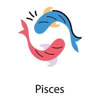 Trendy Pisces Concepts vector