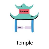 conceptos de templo de moda vector