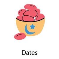 Trendy Dates Concepts vector