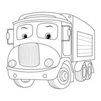 truck coloring page vector