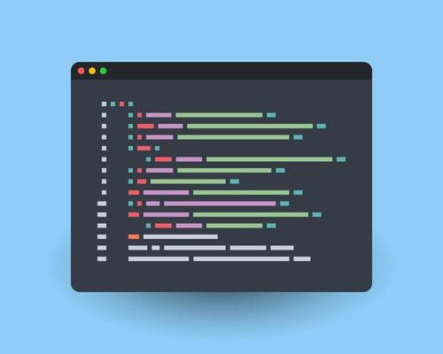 Programming code editor vector illustration design