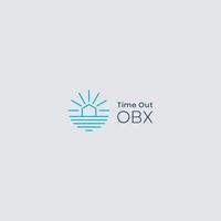 ocean home logo in modern line style vector