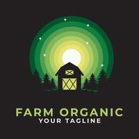 organic logo design vector frame