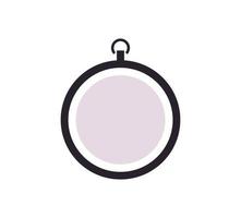 Countdown timer and stopwatch symbol flat vector illustration.