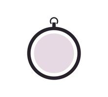 Countdown timer and stopwatch symbol flat vector illustration.